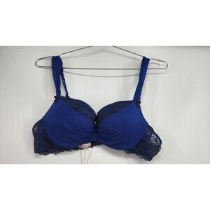 Adore Me Womens 36B Blue Clairabella Contour Demi Bra NWT